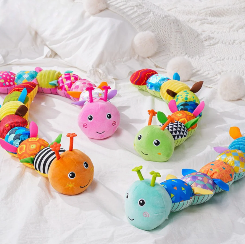 MelodyCater Sensory Musical Plush – Rattle & Soft Toy Caterpillar for Babies