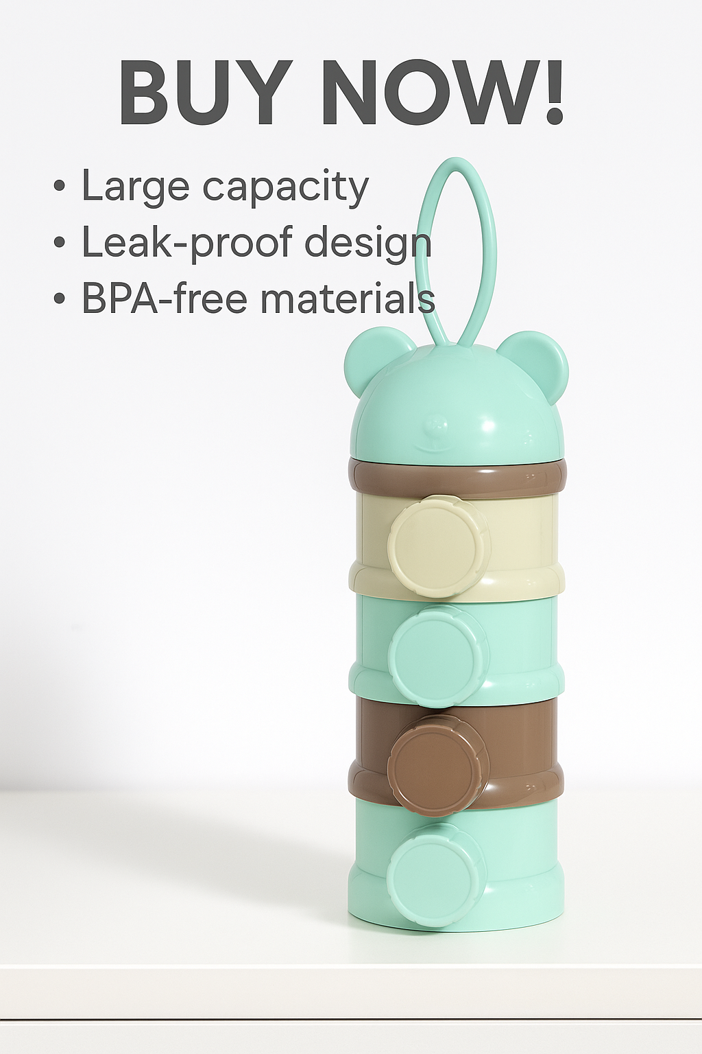 Stackable 4-Layer Milk Powder & Snack Dispenser