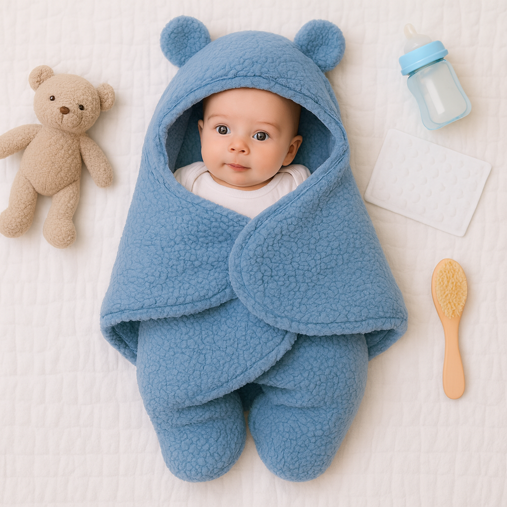 Baby Bear Blanket & Sleeping Bag Set