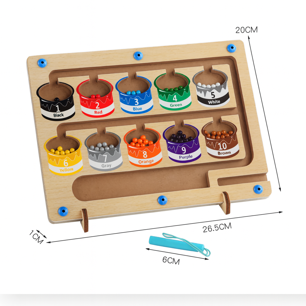 Magnetic Montessori Colour & Counting Board