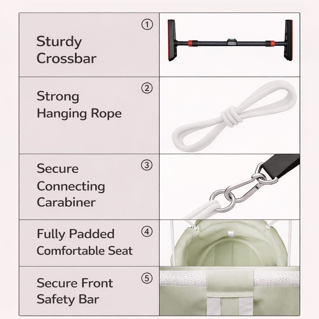 SafeNest Baby Swing Seat with Safety Harness
