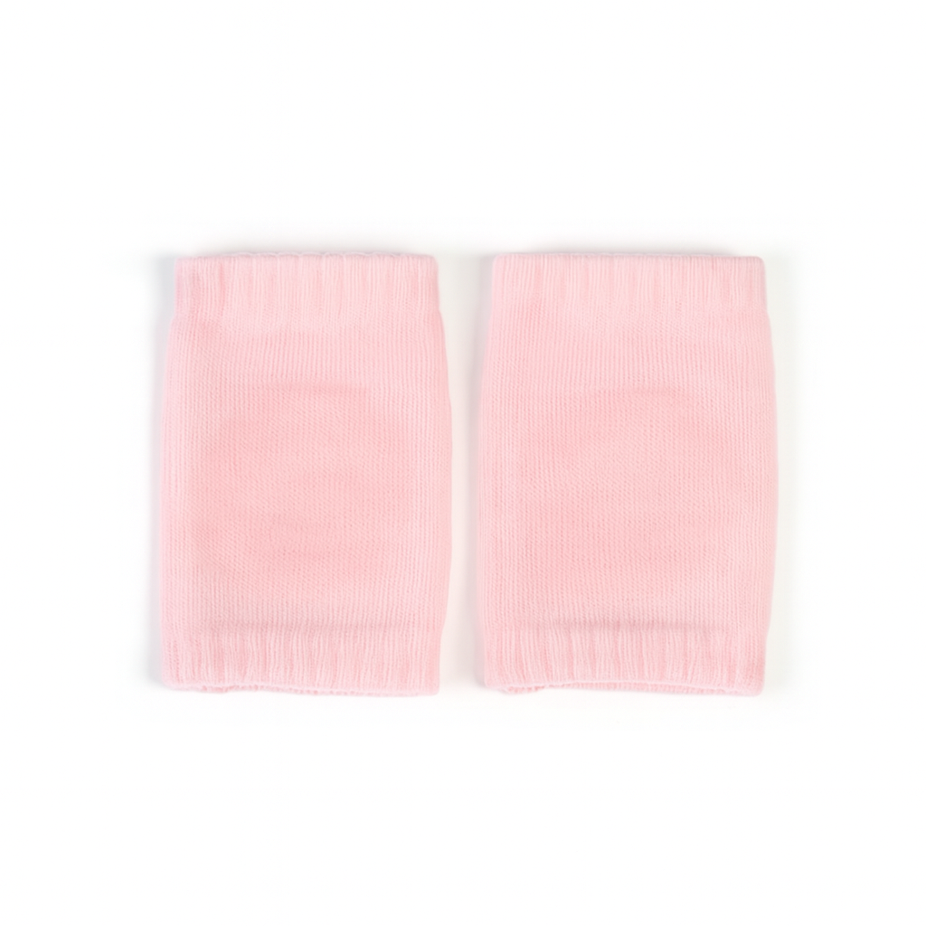 Two pink ribbed knit baby blankets on a white background