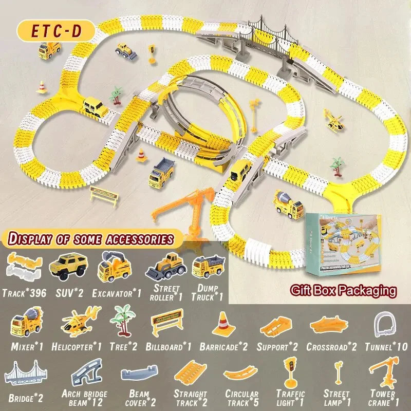 Adventure Race Track with Cars