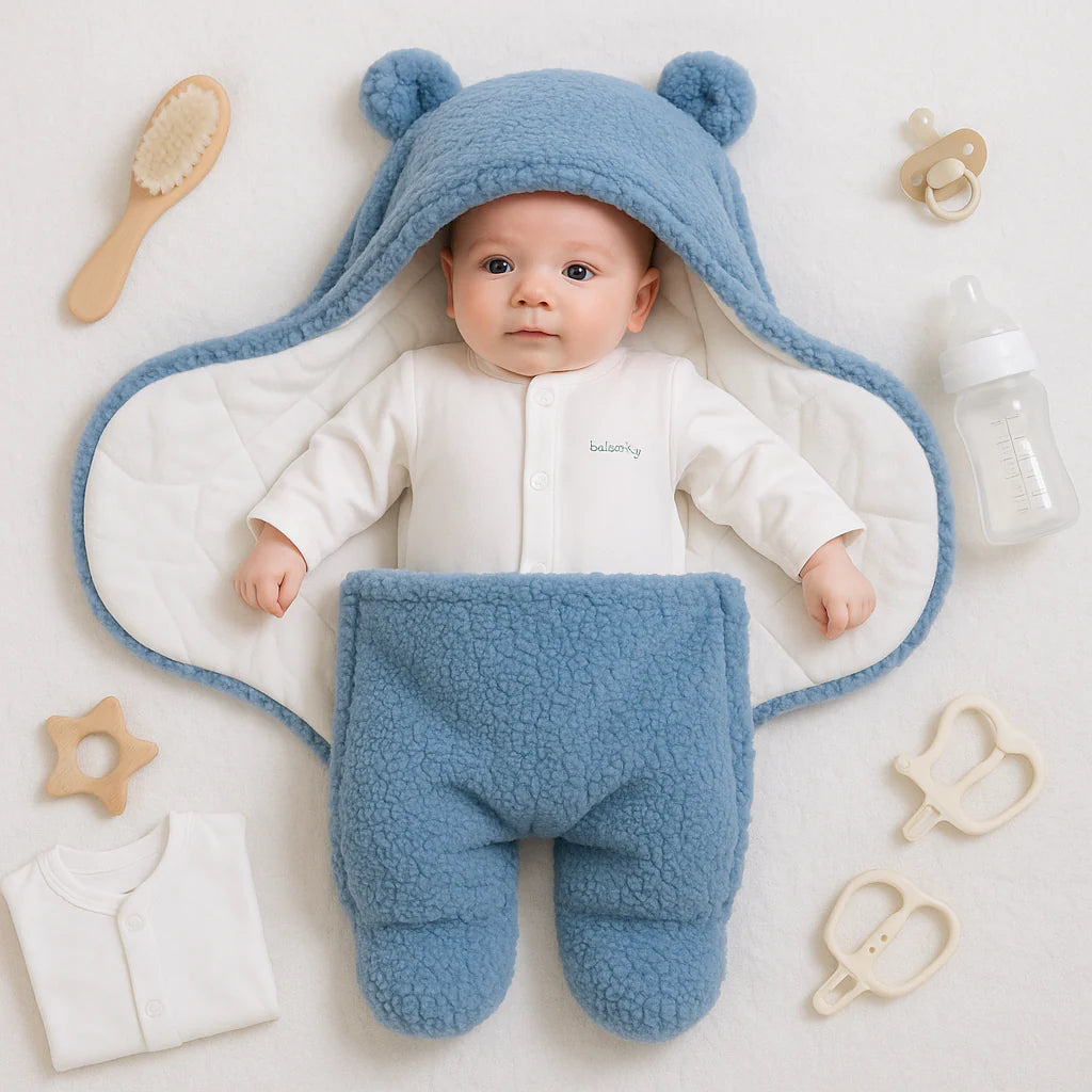 Baby Bear Blanket & Sleeping Bag Set