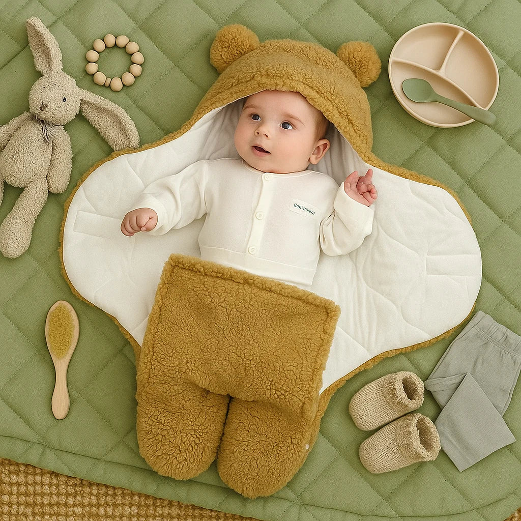 Baby Bear Blanket & Sleeping Bag Set