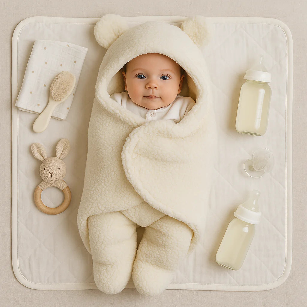 Baby Bear Blanket & Sleeping Bag Set