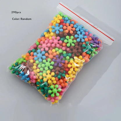 Snowflake Snap Blocks – Montessori Building Set for Kids