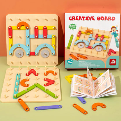 Montessori Nail Puzzle Builder