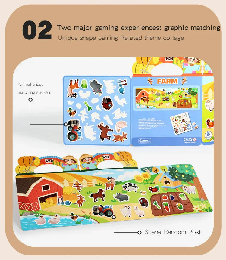Reusable Montessori Sticker Books