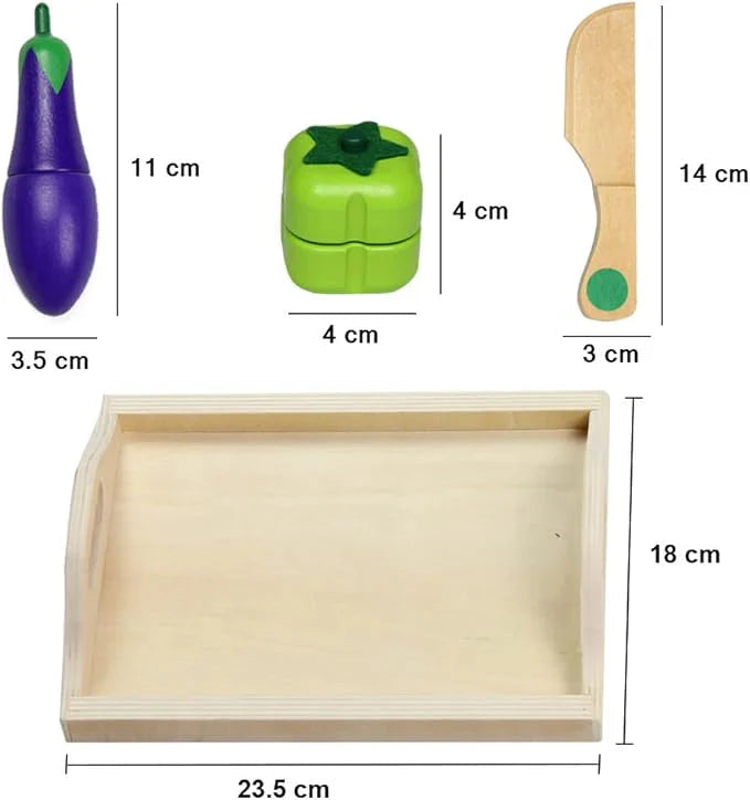 LittleChef Montessori Wooden Play Kitchen Set