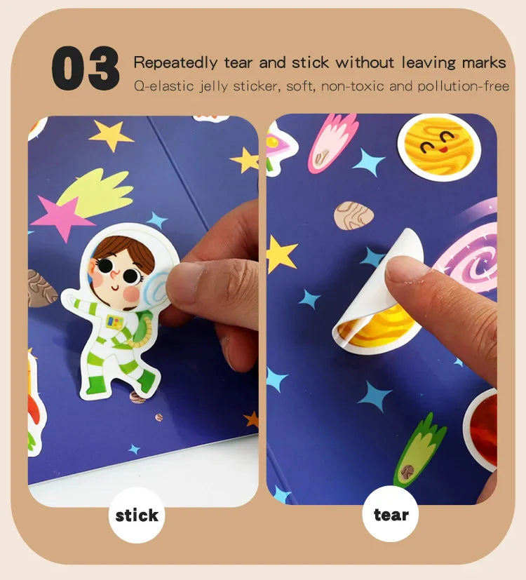 Reusable Montessori Sticker Books