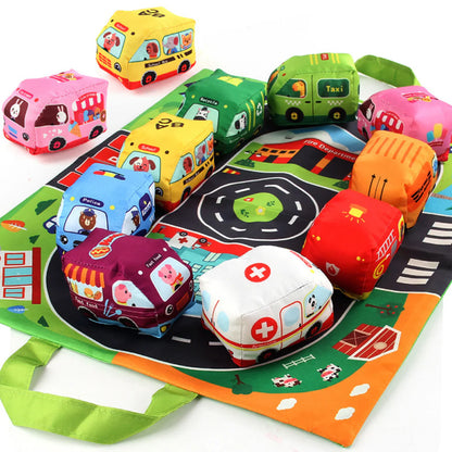 Road-Ready Plush Toy Car Set
