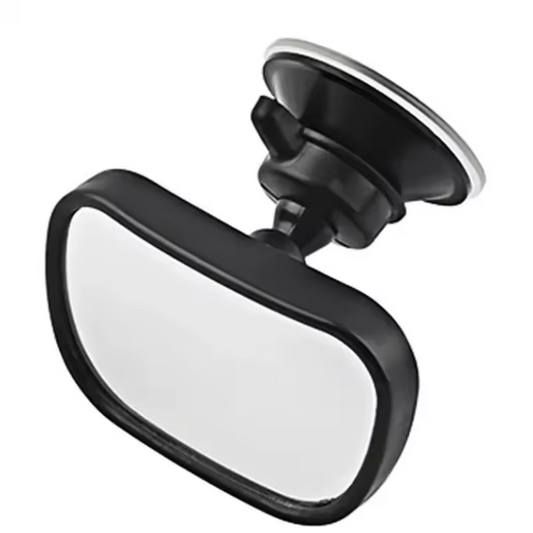 Car rearview mirror with suction cup on a white background