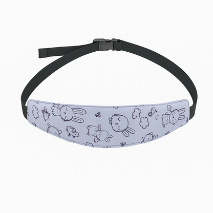 Sleep mask with cartoon character pattern on a white background