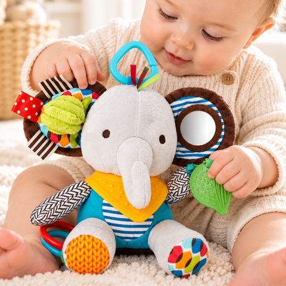 SnuggleRattle Sensory Plush Teething Toy