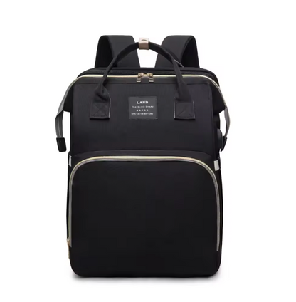 Baby Diaper Backpack with Foldable Crib