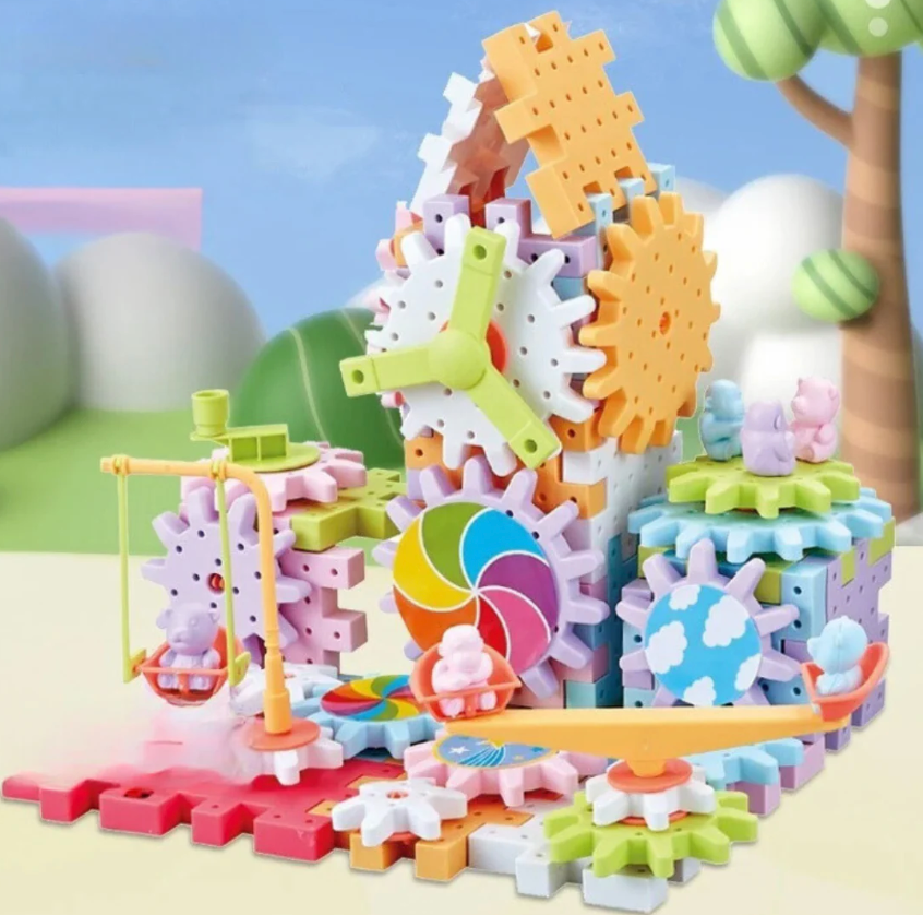 Creative GearBuilder – Rotating Montessori Building Blocks Set