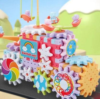 Creative GearBuilder – Rotating Montessori Building Blocks Set