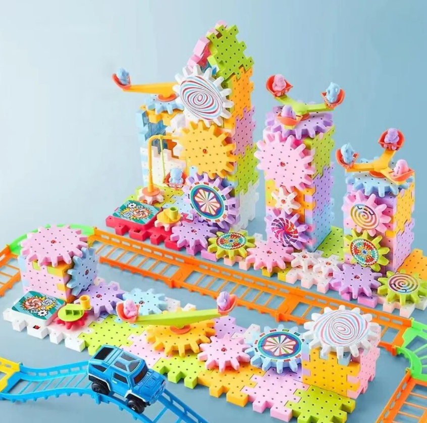 Creative GearBuilder – Rotating Montessori Building Blocks Set