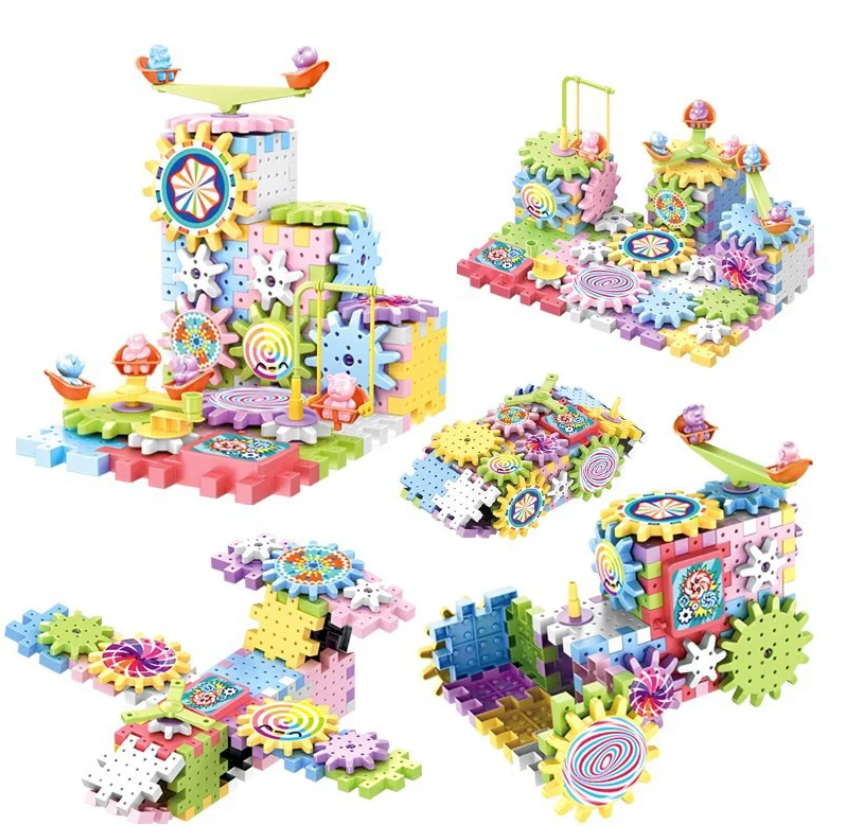 Creative GearBuilder – Rotating Montessori Building Blocks Set