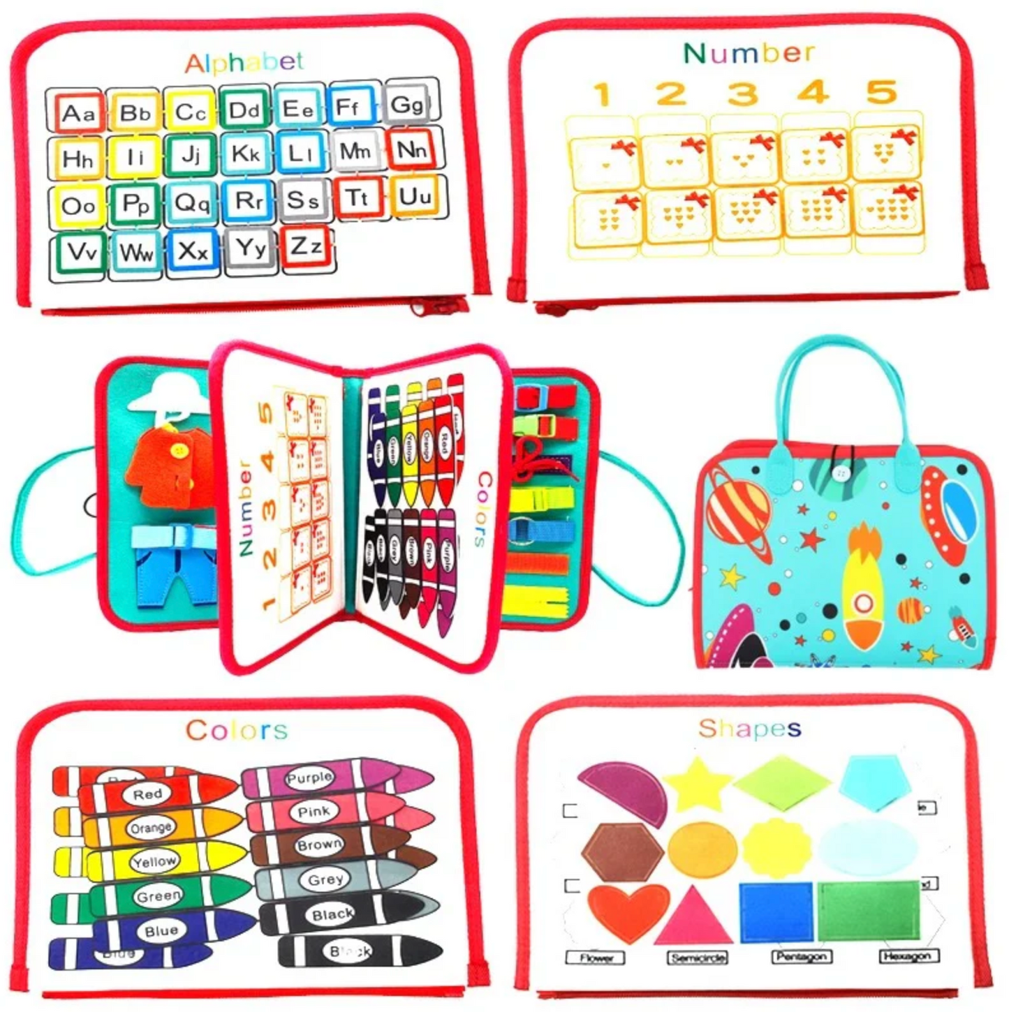 Little Learner MagicBook – Montessori Sensory Activity Book for Kids