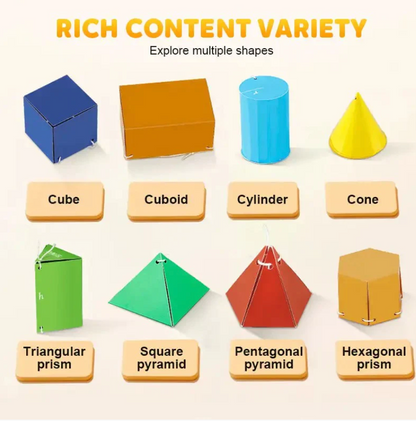 GeoMaster DIY Geometry Kit – Buildable 3D Shapes for Kids
