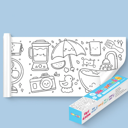Stick & Sketch Wall Art Roll – Removable Drawing Roll for Kids