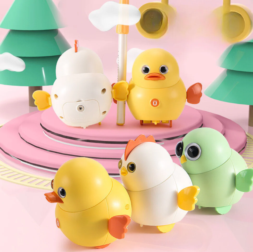 WobbleFriends Chick Family – Wobbling & Spinning Animal Toy Set