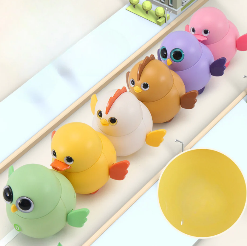WobbleFriends Chick Family – Wobbling & Spinning Animal Toy Set
