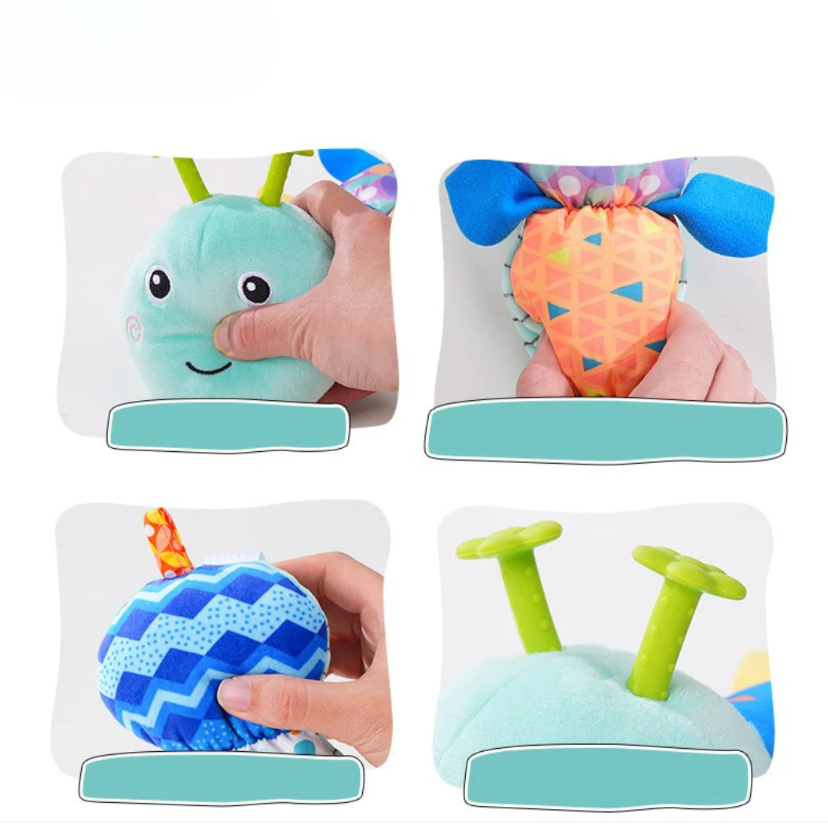 MelodyCater Sensory Musical Plush – Rattle & Soft Toy Caterpillar for Babies