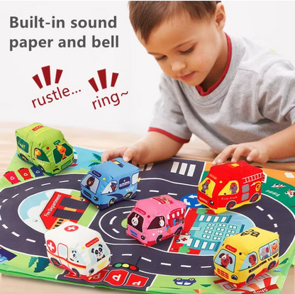 Road-Ready Plush Toy Car Set