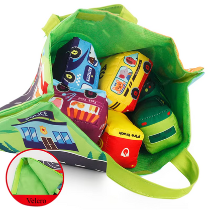 Road-Ready Plush Toy Car Set