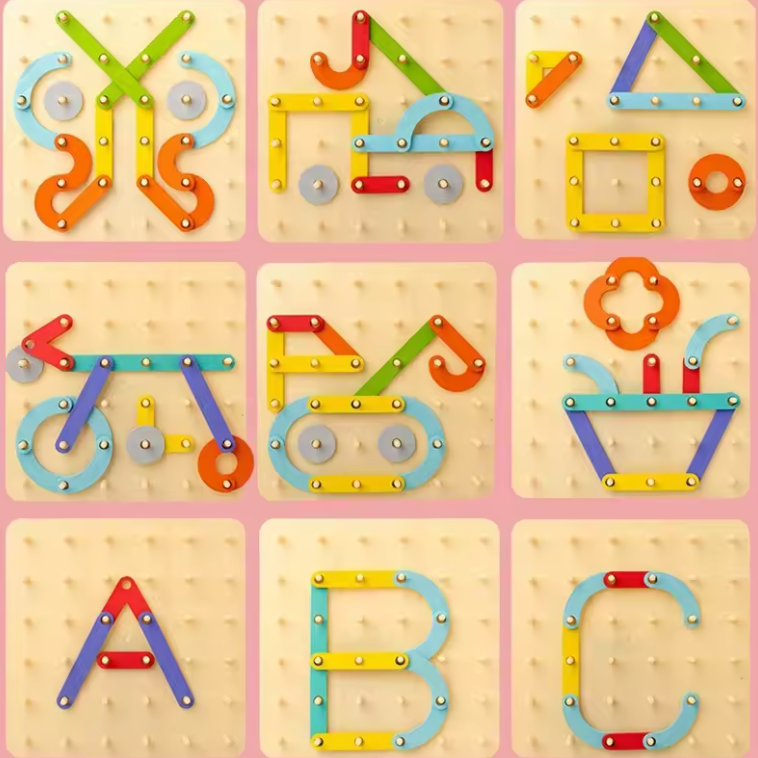 Montessori Nail Puzzle Builder