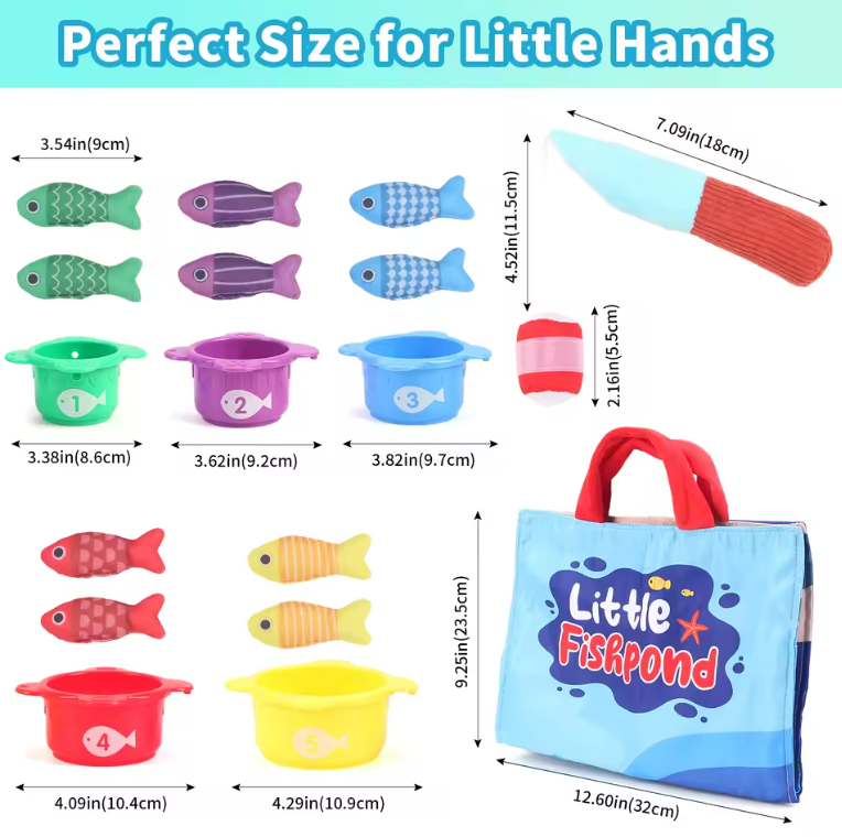 Soft Montessori Magnetic Fishing & Sorting Game