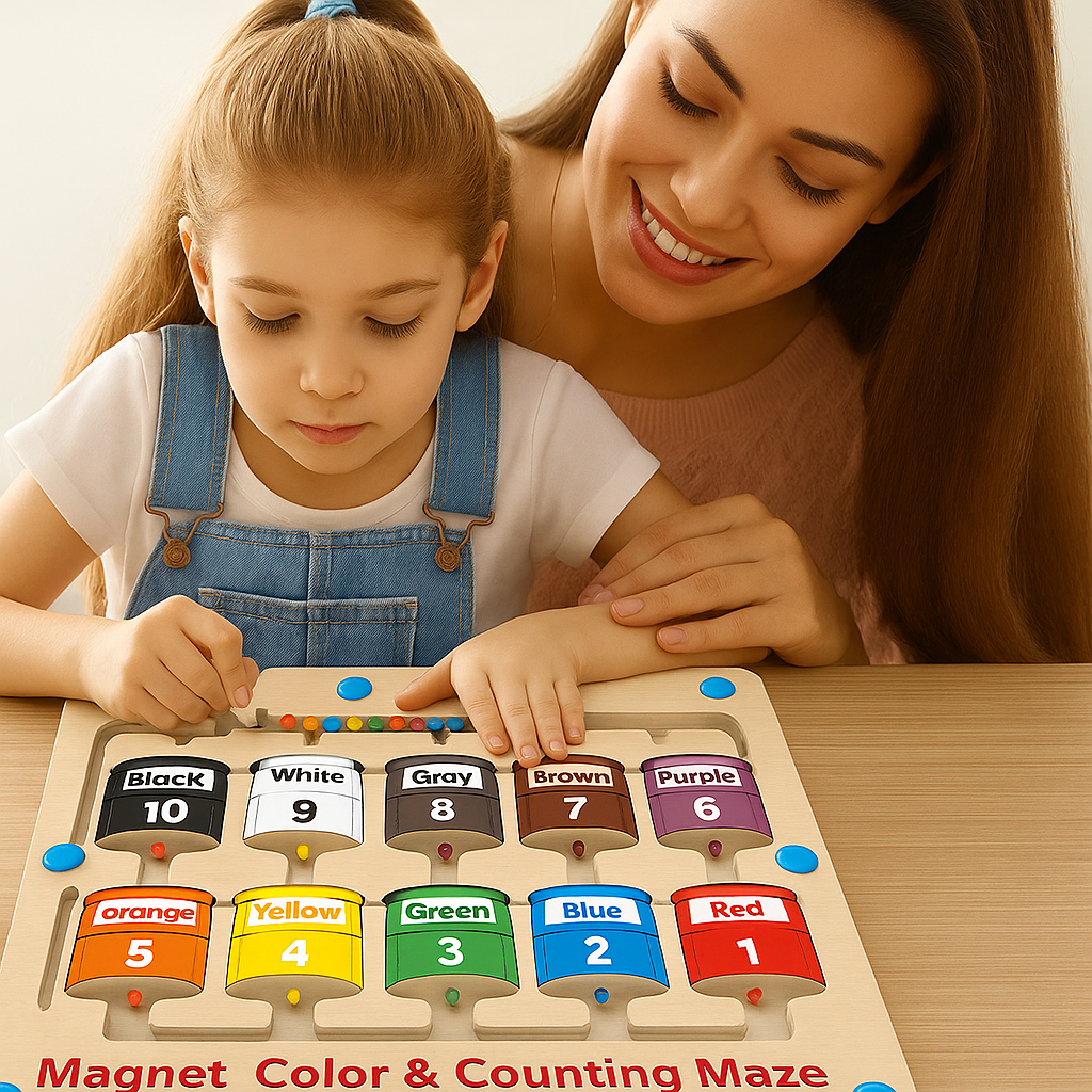 Magnetic Montessori Colour & Counting Board