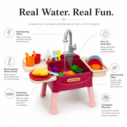 WaterWonder Kids’ Play Kitchen – Magical Tap & Realistic Role-Play Set