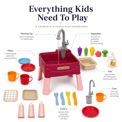 WaterWonder Kids’ Play Kitchen – Magical Tap & Realistic Role-Play Set