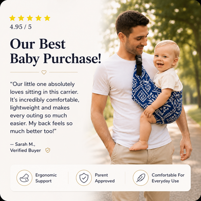 Adjustable Baby Hip Carrier – Ergonomic, Breathable & Hands-Free