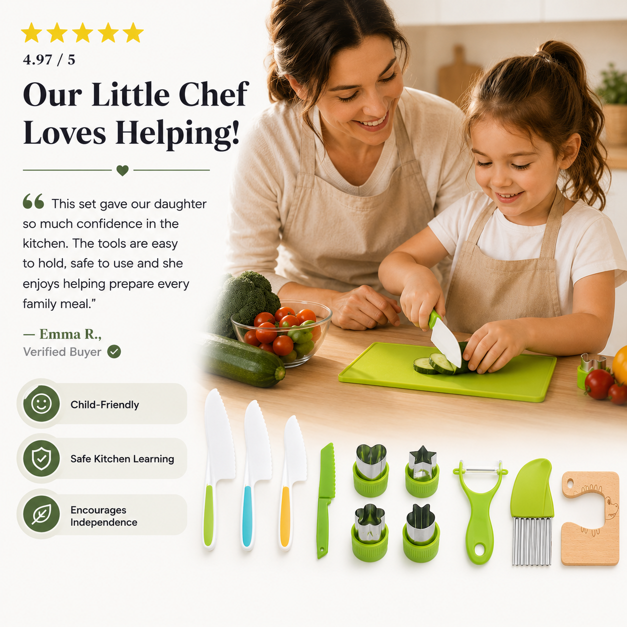 SafeChef Junior Kitchen Set – Real Tools for Little Chefs