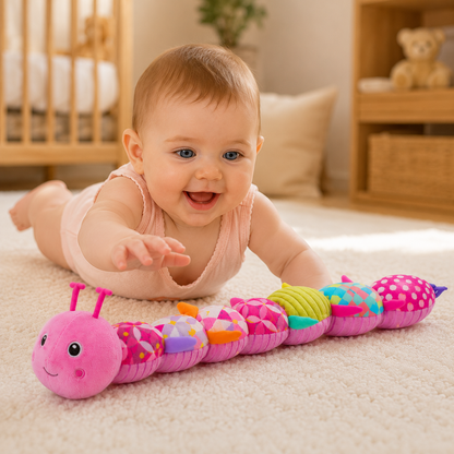 MelodyCater Sensory Musical Plush – Rattle & Soft Toy Caterpillar for Babies