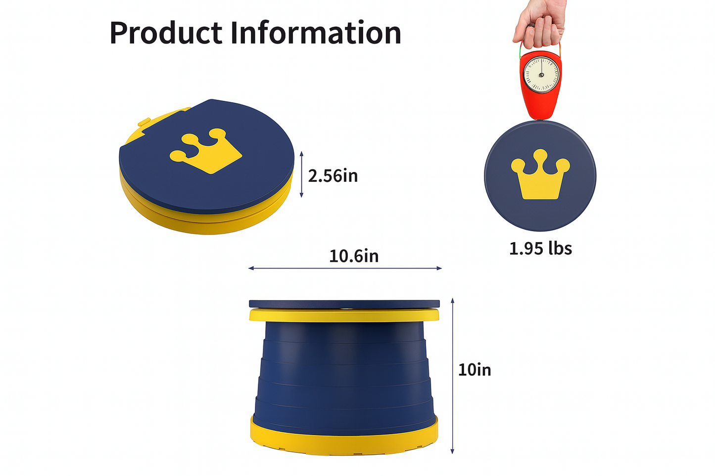 2-in-1 Foldable Travel Toilet – Hygienic & Leak-Proof