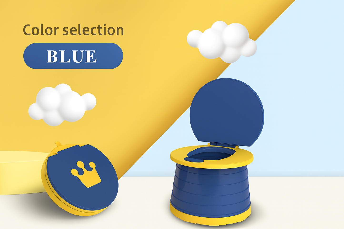 2-in-1 Foldable Travel Toilet – Hygienic & Leak-Proof