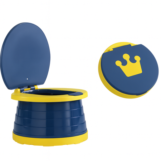 2-in-1 Foldable Travel Toilet – Hygienic & Leak-Proof