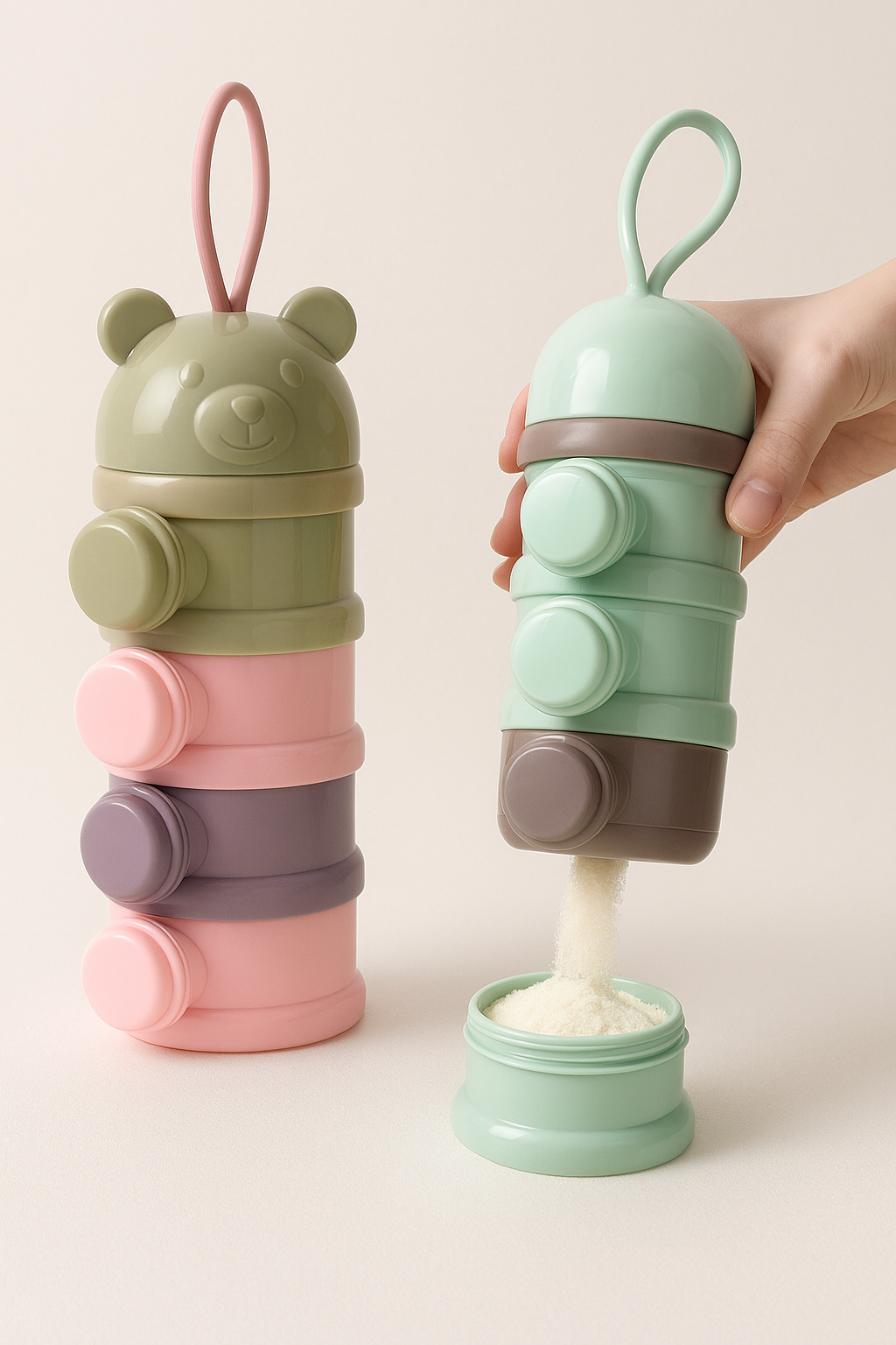 Stackable 4-Layer Milk Powder & Snack Dispenser
