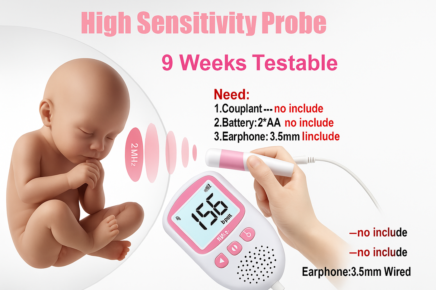 Portable Foetal Doppler