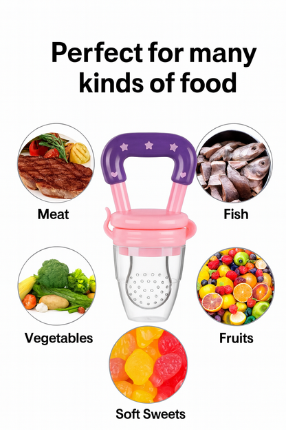 Baby Fruit & Food Feeder – Safe Teething Pacifier for Fresh Snacks