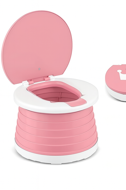 2-in-1 Foldable Travel Toilet – Hygienic & Leak-Proof