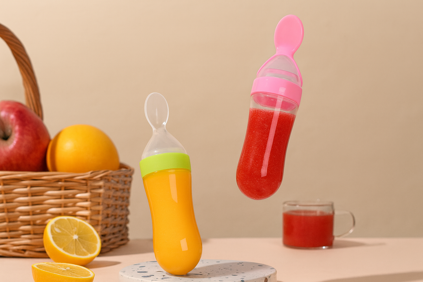 Squeeze Baby Feeding Spoon Bottle – Mess-Free Puree Feeder