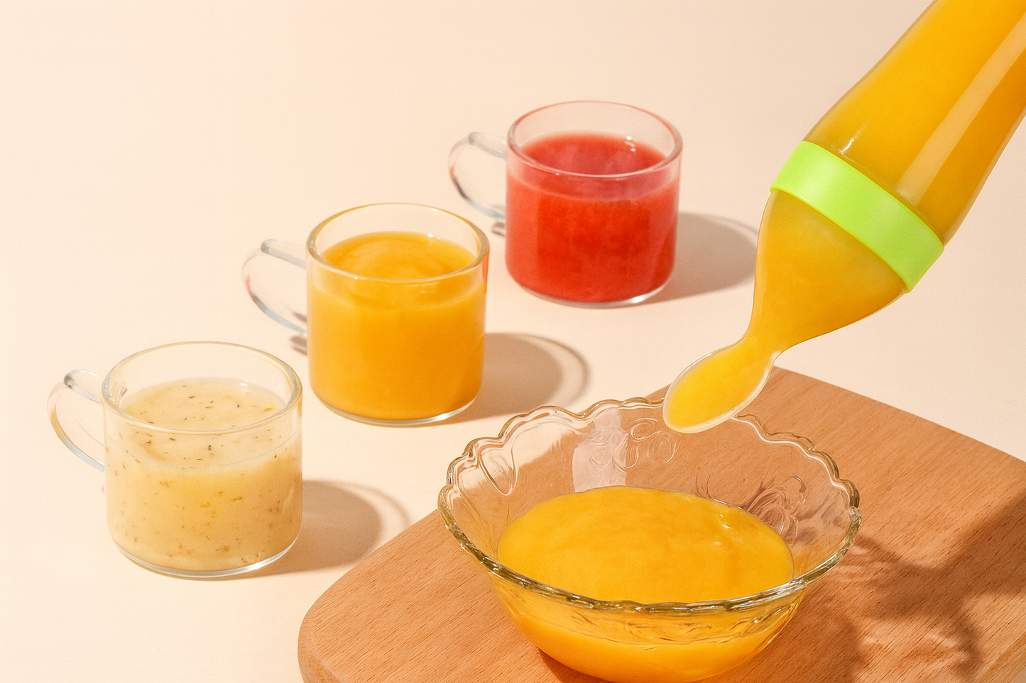 Squeeze Baby Feeding Spoon Bottle – Mess-Free Puree Feeder