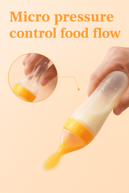 Squeeze Baby Feeding Spoon Bottle – Mess-Free Puree Feeder